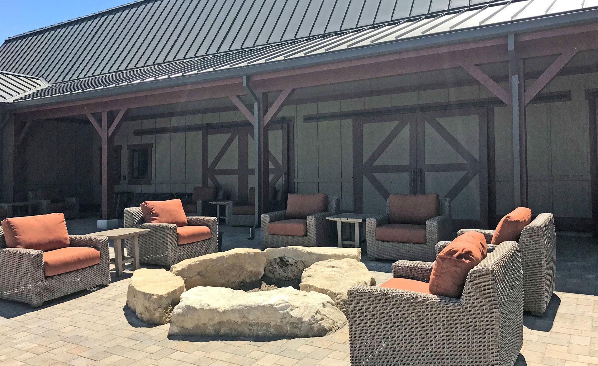 whitetail cart barn fire pit